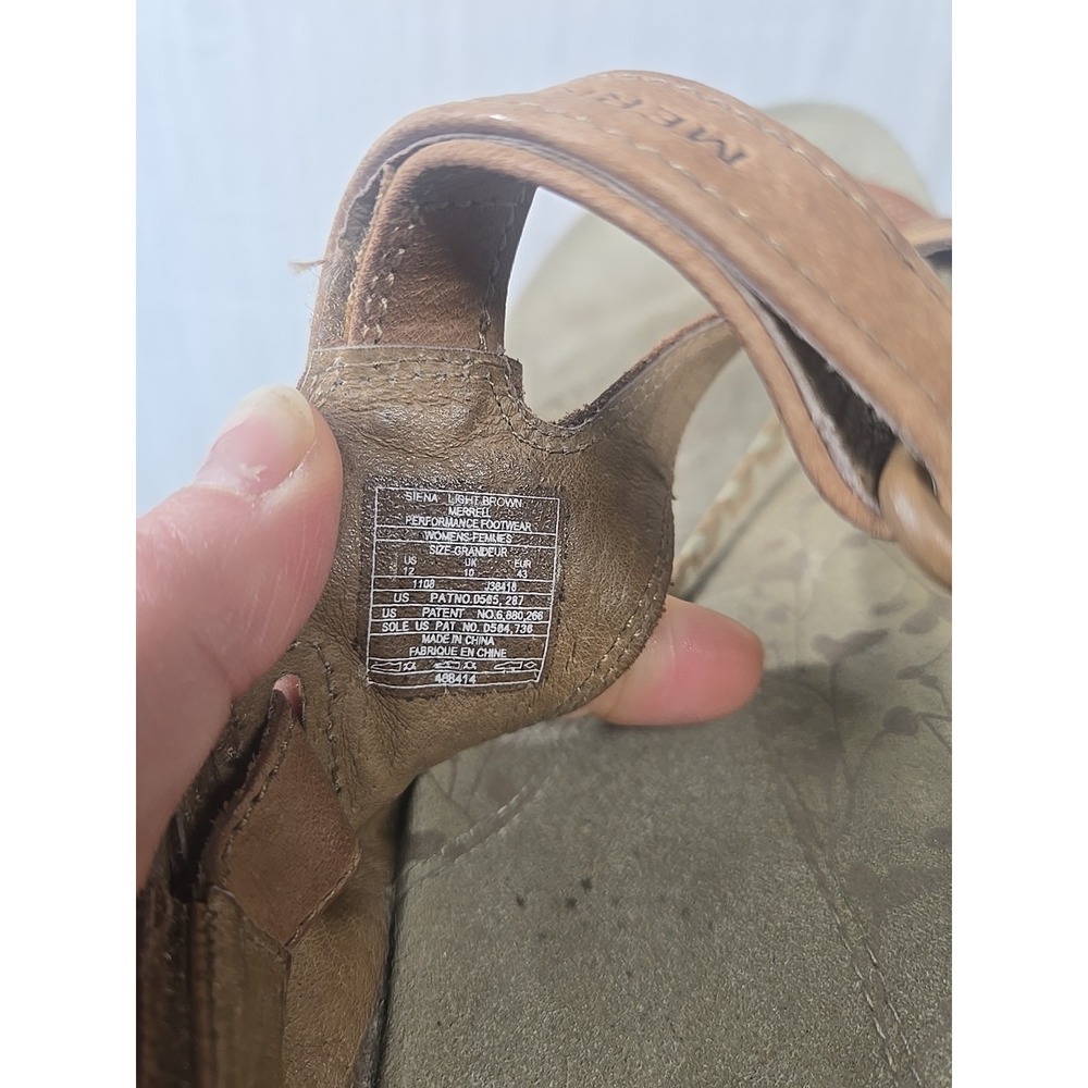 Merrell Siena Womens 12 Sandals Brown Adjustable Strap Sport Brown Leather - Picture 6 of 14